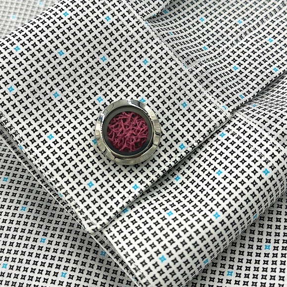 Timeless Moss Cuff Links- Pink - Picture 5 of 11